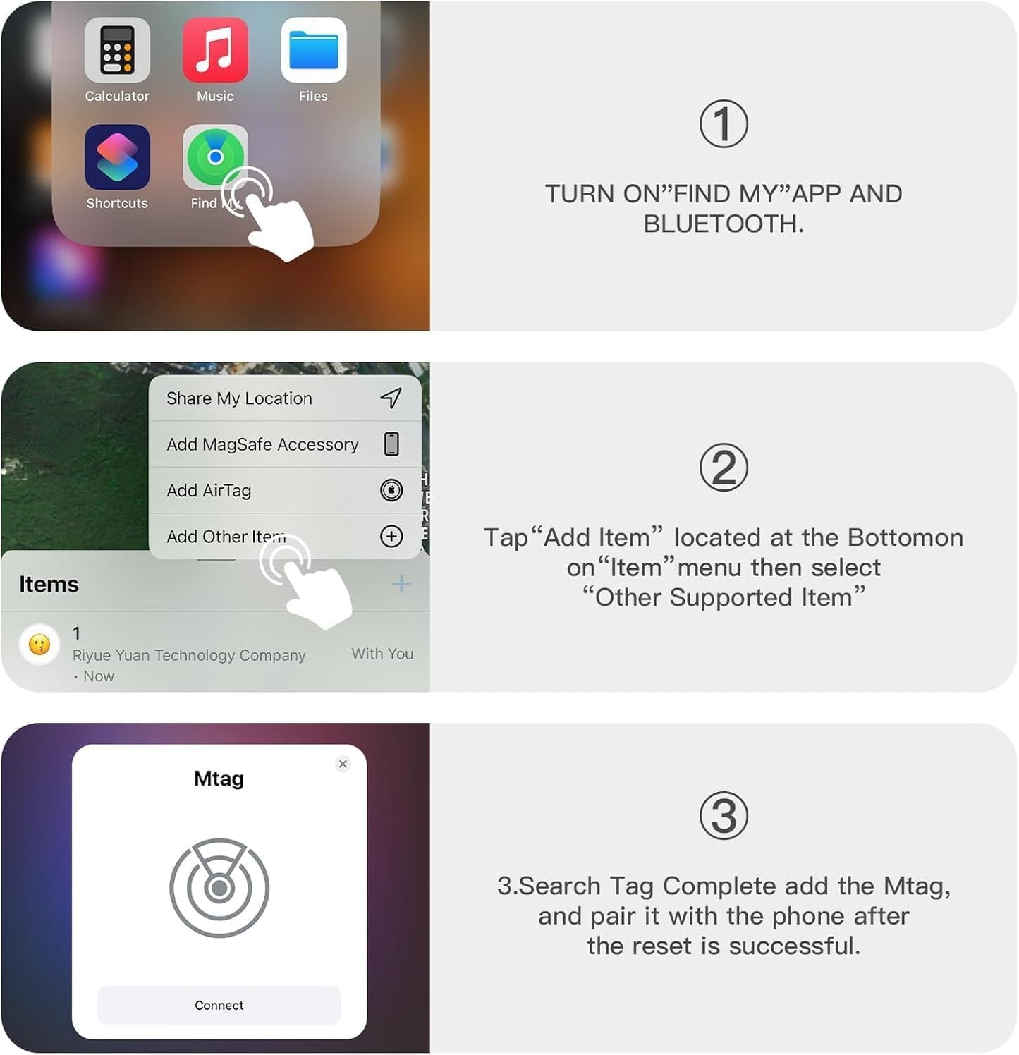 GPS Tracker for Vehicles, 2PCS Mini GPS Tracker with Magnetic Case, Work with Find My (Ios Only), No Monthly Fee Car GPS Tracker (Black)