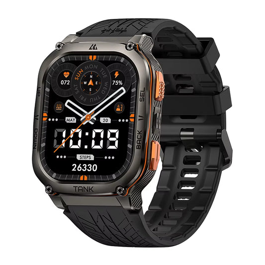 TANK M3 Ultra GPS Smart Watch for Men Stainless Steel 5ATM Waterproof Bluetooth Call 24/7 Health Monitor for Android Ios