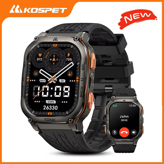 TANK M3 Ultra GPS Smart Watch for Men Stainless Steel 5ATM Waterproof Bluetooth Call 24/7 Health Monitor for Android Ios