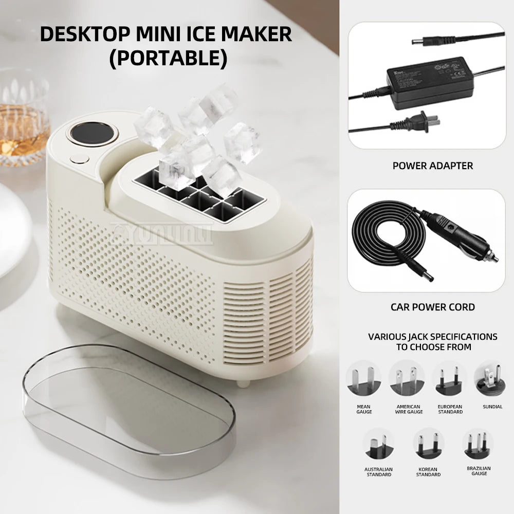 Mini Machine à Glaçons Portable – 9 Glaces en 6 Minutes | Maison, Camping & Voiture