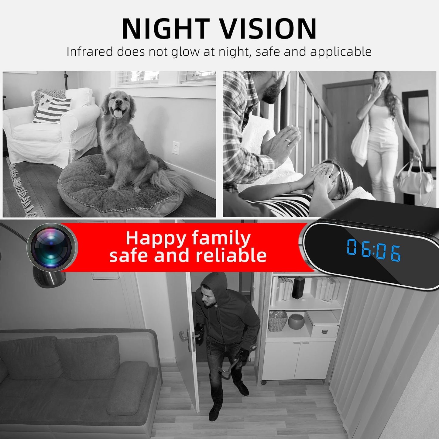 Mini Caméra Spy pour Smart Home - Caméra Wi-Fi HD 1080P Dissimulée, Vision Nuit, Détection Mouvement. Parfaite pour Sécurité, Bébés ou Animaux.
