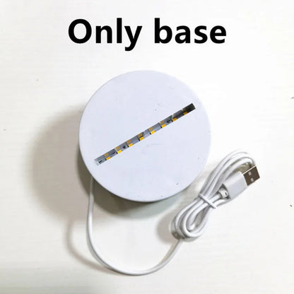 Amour romantique 3D acrylique lampe à LED pour la maison veilleuse pour enfants lampe de Table décor de fête d'anniversaire lampe de chevet de la saint-valentin