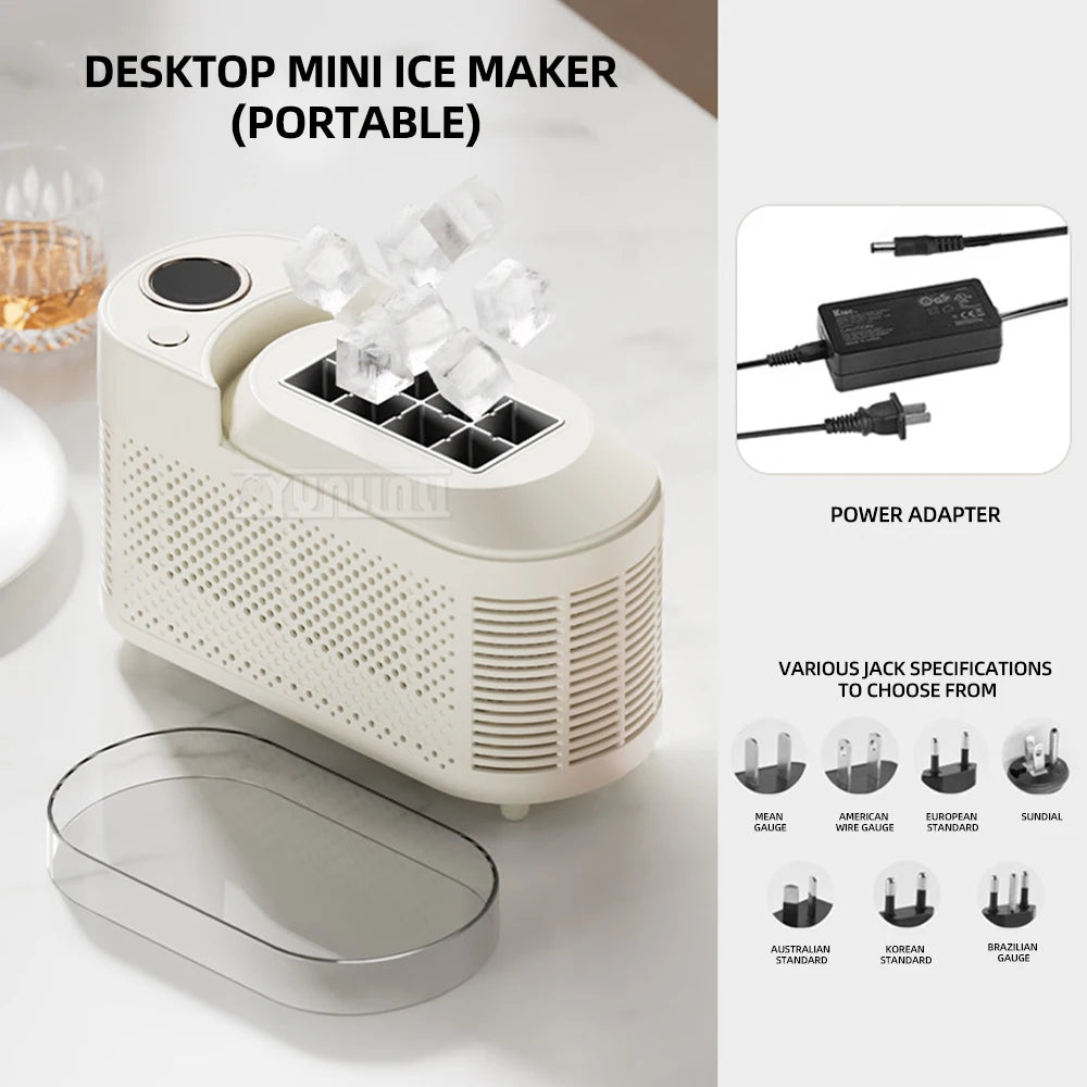 Mini Machine à Glaçons Portable – 9 Glaces en 6 Minutes | Maison, Camping & Voiture