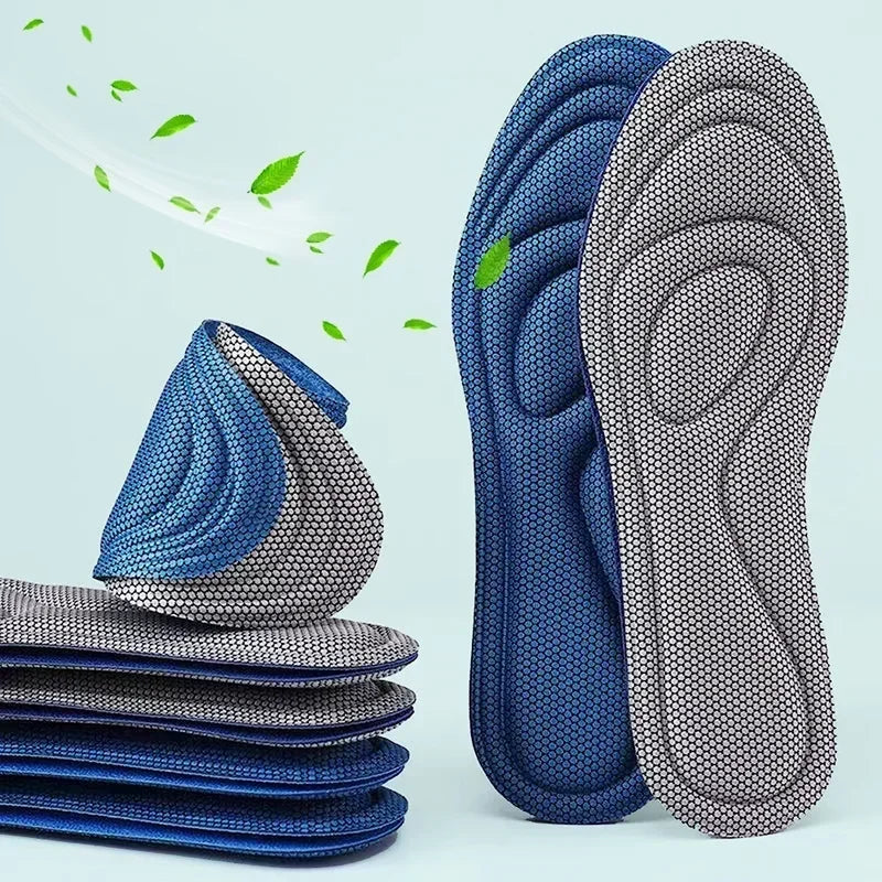 Semelles orthopédiques en mousse à mémoire de forme, 2 paires, pour chaussures, désodorisation antibactérienne, Absorption de la sueur, chaussures de Sport, coussinets de course