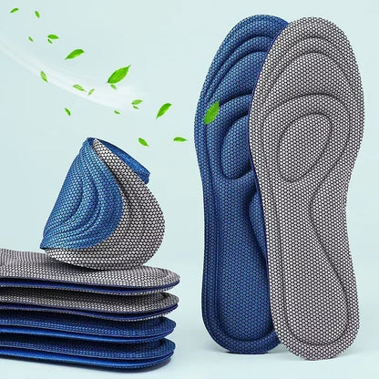 Semelles orthopédiques en mousse à mémoire de forme, 2 paires, pour chaussures, désodorisation antibactérienne, Absorption de la sueur, chaussures de Sport, coussinets de course