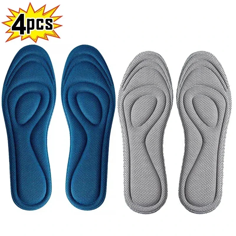 Semelles orthopédiques en mousse à mémoire de forme, 2 paires, pour chaussures, désodorisation antibactérienne, Absorption de la sueur, chaussures de Sport, coussinets de course