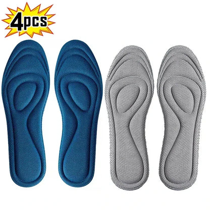 Semelles orthopédiques en mousse à mémoire de forme, 2 paires, pour chaussures, désodorisation antibactérienne, Absorption de la sueur, chaussures de Sport, coussinets de course
