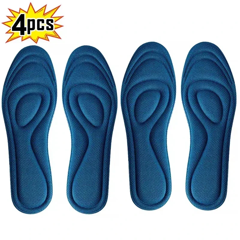 Semelles orthopédiques en mousse à mémoire de forme, 2 paires, pour chaussures, désodorisation antibactérienne, Absorption de la sueur, chaussures de Sport, coussinets de course