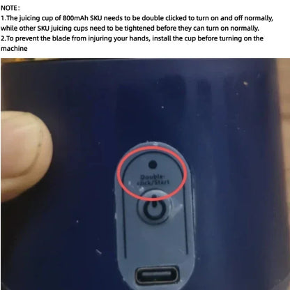 Extracteur de jus, tasse de jus Portable Rechargeable, petite tasse de jus multifonctionnelle pour la maison et l'extérieur, mélange de jus, 2 tasses, 1 pièces