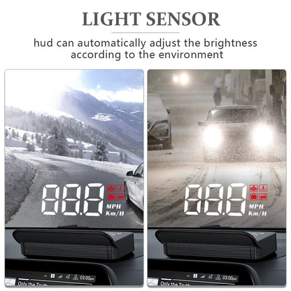 OBD2 HUD affichage tête haute de voiture compteur de vitesse moniteur ordinateur intégré pare-brise projecteur numérique électronique Auto accessoires M3
