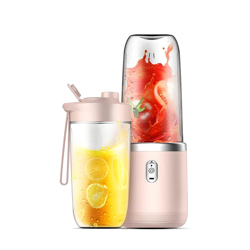 Extracteur de jus, tasse de jus Portable Rechargeable, petite tasse de jus multifonctionnelle pour la maison et l'extérieur, mélange de jus, 2 tasses, 1 pièces