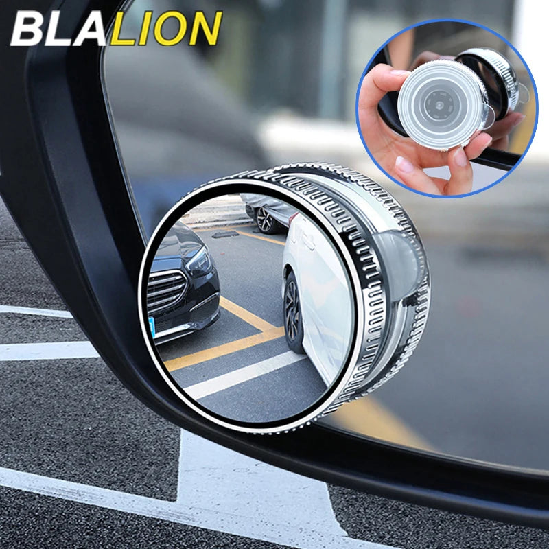 BLALION – rétroviseurs à ventouse pour voiture, miroir d'angle mort 360, cadre rond réglable, rétroviseur auxiliaire convexe grand angle