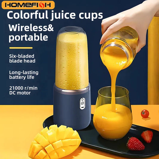 Extracteur de jus, tasse de jus Portable Rechargeable, petite tasse de jus multifonctionnelle pour la maison et l'extérieur, mélange de jus, 2 tasses, 1 pièces
