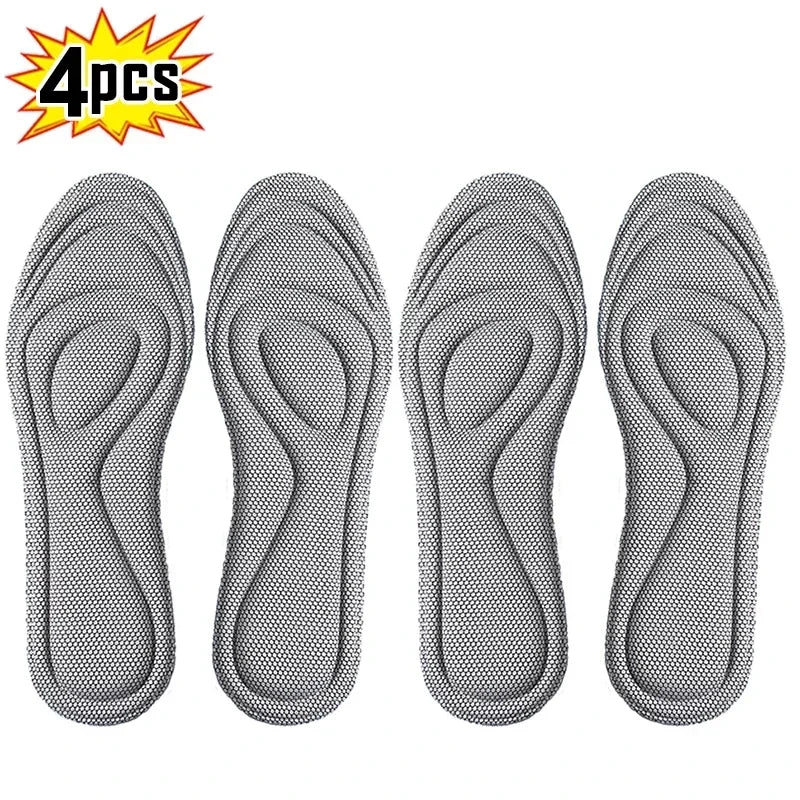 Semelles orthopédiques en mousse à mémoire de forme, 2 paires, pour chaussures, désodorisation antibactérienne, Absorption de la sueur, chaussures de Sport, coussinets de course